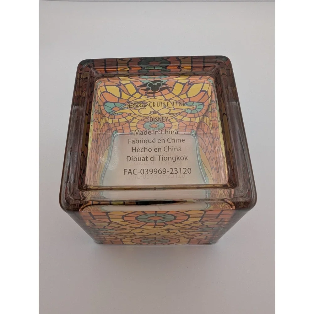 Disney Parks 2025 Disney Cruise Line Mickey Mouse Mosaic Glass Candle Holder